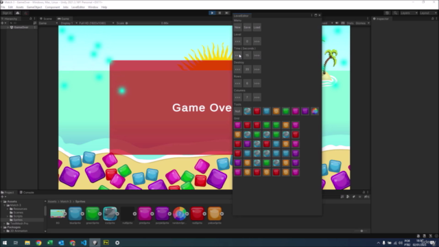 Aprenda a criar um jogo quebra-cabeça estilo Match 3 - Unity – Screenshot 2