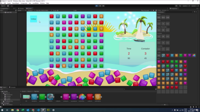 Aprenda a criar um jogo quebra-cabeça estilo Match 3 - Unity – Screenshot 4