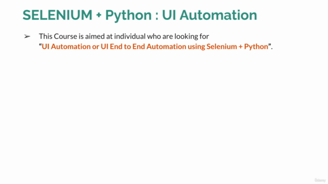 Selenium PYTHON : (Basic + Advance + Framework) – Screenshot 1