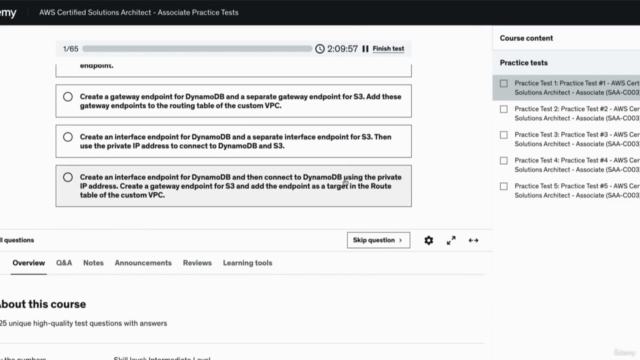 AWS Certified Solutions Architect - Associate Practice Tests – Screenshot 1