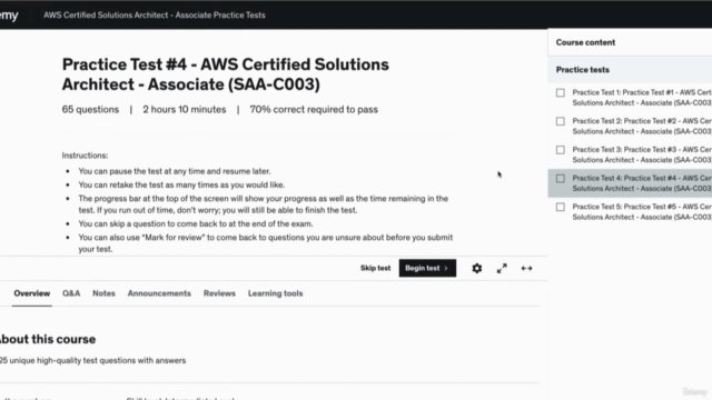 AWS Certified Solutions Architect - Associate Practice Tests – Screenshot 3