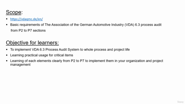 VDA 6.3 2016 - Process Audit – Screenshot 1