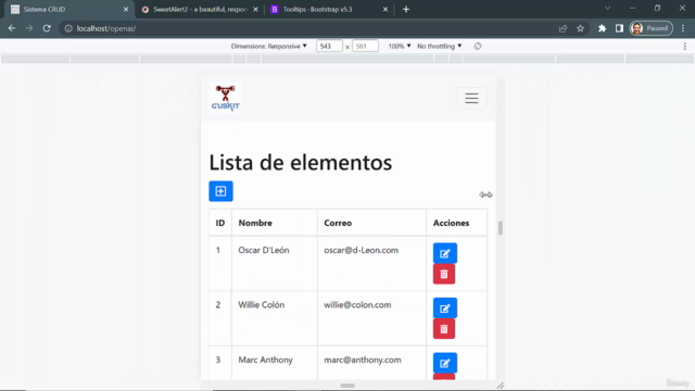 Crud en Javascript, API fetch, MySQL php y github desde cero – Screenshot 2