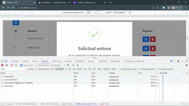 Crud en Javascript, API fetch, MySQL php y github desde cero – Screenshot 4