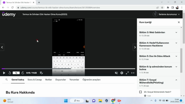 Termux ile Sıfırdan Etik Hacker Olma Kursu(2023) – Screenshot 4