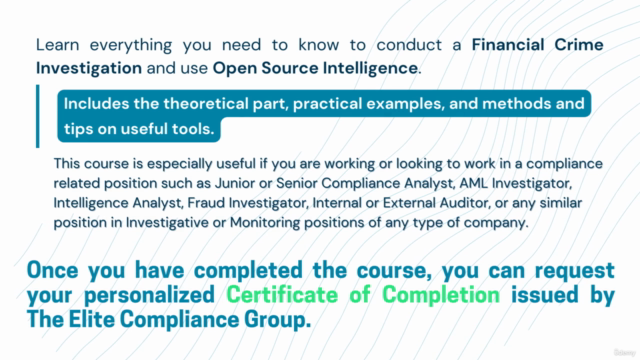 Financial Crime and Fraud Investigations + Basic OSINT – Screenshot 1