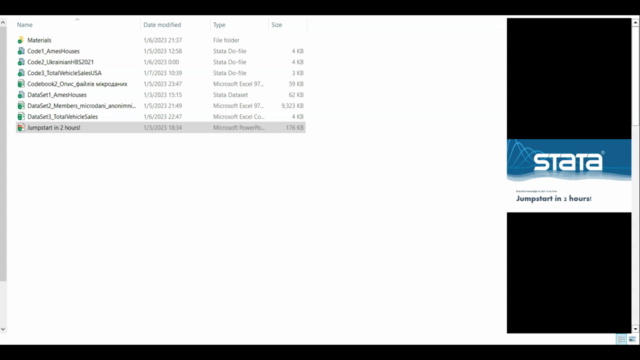 Stata in 2 hours: Jumpstart in 2024 – Screenshot 2