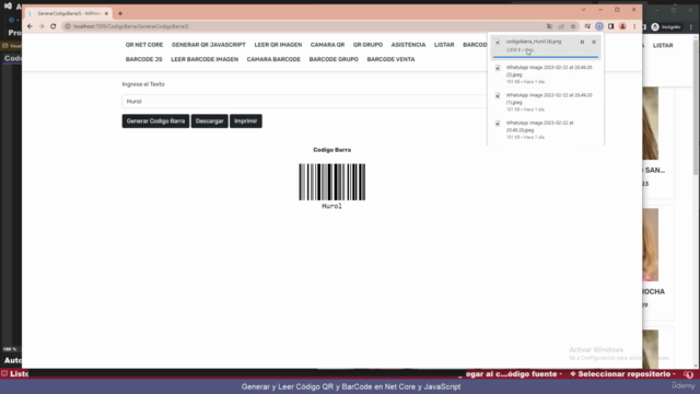 Generar y Leer Código QR y BarCode en Net Core y JavaScript - Screenshot_03
