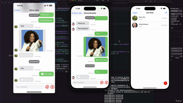 Swift & iOS | WhatsApp Chat | MVVM | Firestore socket - Screenshot_03