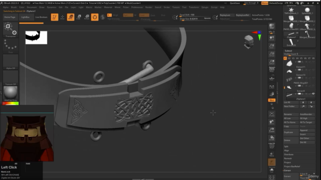 Sculpting Stylized Character Kratos In Zbrush – Screenshot 1