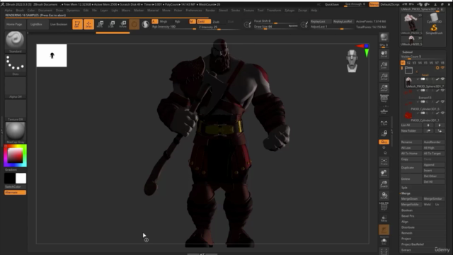 Sculpting Stylized Character Kratos In Zbrush – Screenshot 4