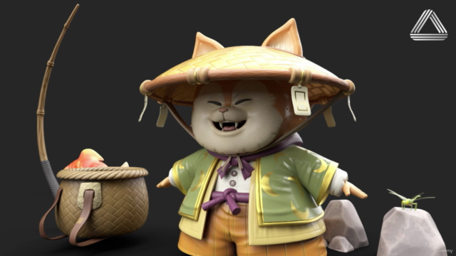 Personajes en Blender - Gato Japones - Screenshot_03