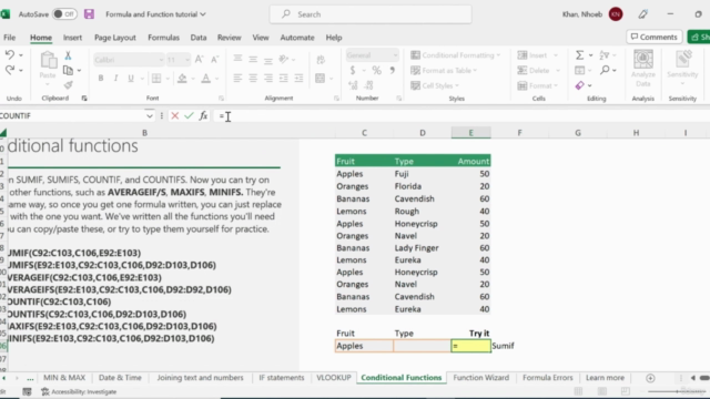 Microsoft Excel 365 Masterclass – Screenshot 3