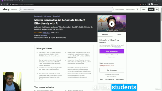 Master Generative AI: Automate Content Effortlessly with AI – Screenshot 1