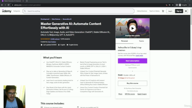 Master Generative AI: Automate Content Effortlessly with AI – Screenshot 3