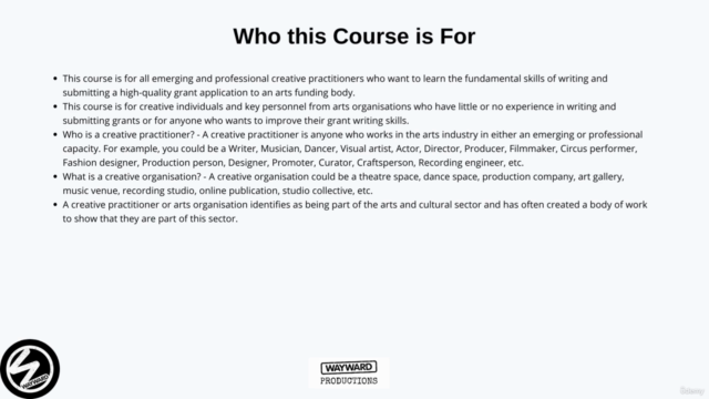 High-Quality Grant Writing Skills for the Arts – Screenshot 1