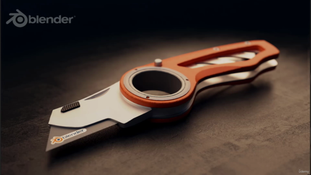 BLENDER: Learn how to create utility knife from A to Z - Screenshot_01