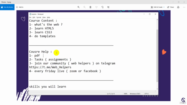 Complete Front-End In Arabic 2023 ( Level 1 : HTML5 & CSS3 ) – Screenshot 2
