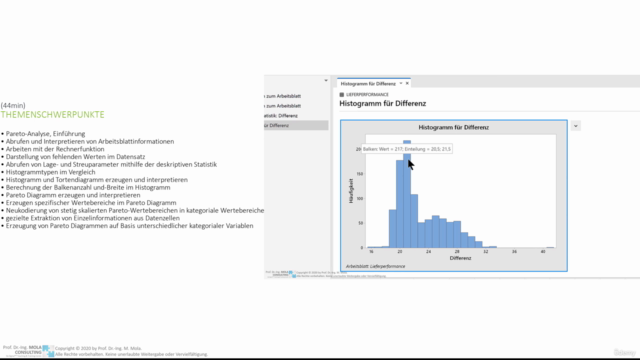 Pareto-Analyse in Minitab – Tabtrainer® für Qualitätsprofis – Screenshot 1