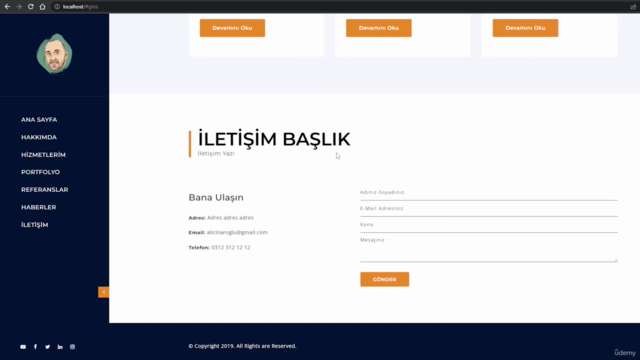 Sıfırdan Wordpress Kişisel Portfolyo Tema Yapımı [2023] – Screenshot 3