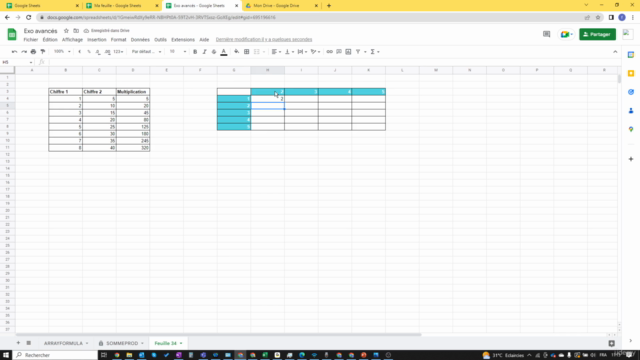 Maitriser Google Sheets: Niveau Avancé – Screenshot 2