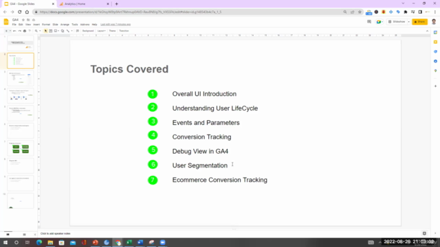 A Beginner's Guide to Google Analytics 4 (< 1 hour) – Screenshot 1
