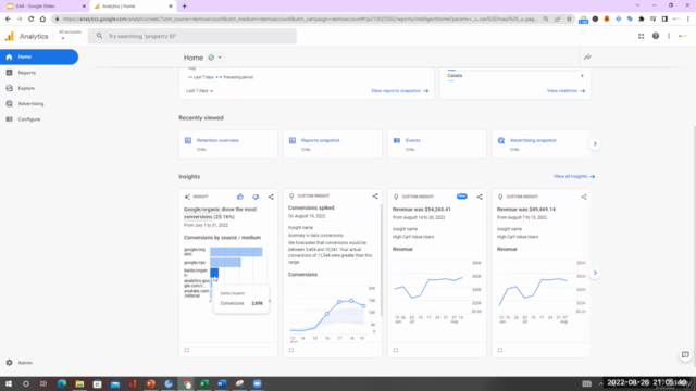A Beginner's Guide to Google Analytics 4 (< 1 hour) – Screenshot 2