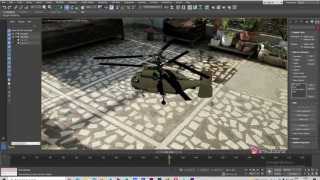 learn how to track animate 3d helicopter with real footage – Screenshot 1