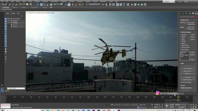 learn how to track animate 3d helicopter with real footage – Screenshot 2