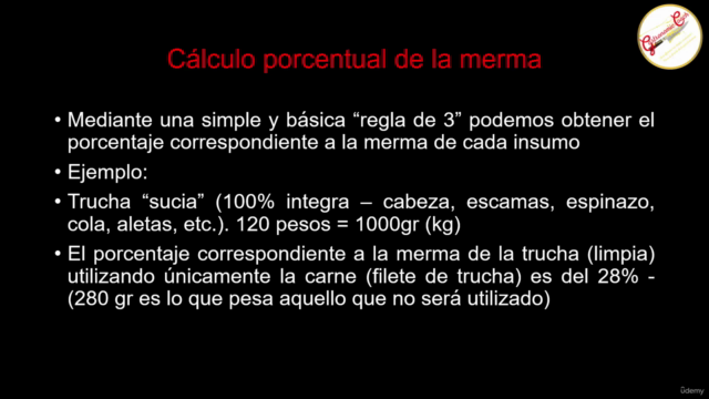 Costeo estructural del menú – Screenshot 2