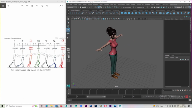 How to make walk cycle animation in autodesk maya – Screenshot 1