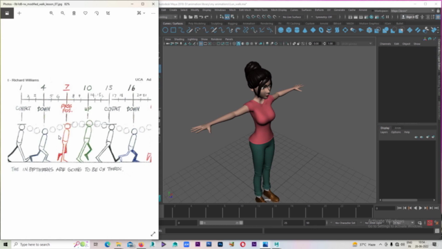 How to make walk cycle animation in autodesk maya – Screenshot 3