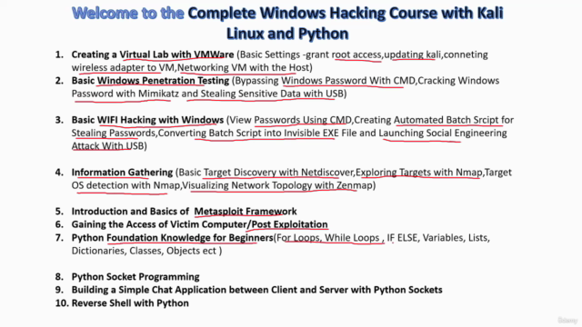 Complete Windows Hacking Course with Kali Linux and Python – Screenshot 4