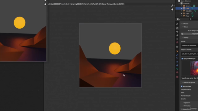 AI art with Blender and Stable Diffusion w/ midjourney Model – Screenshot 4