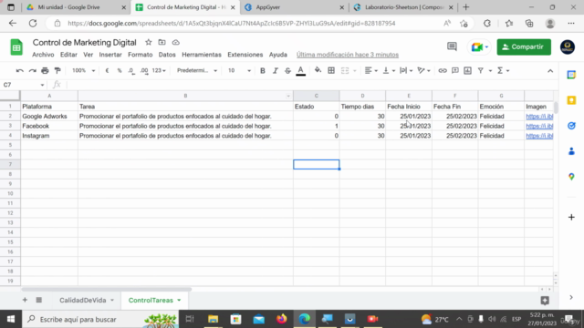 App móvil sin código con Google Sheets & AppGyver – Screenshot 1