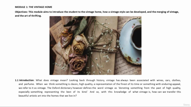 Boho Vintage Interior Designer Diploma – Screenshot 2