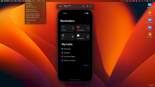 Building a Reminders App Clone with SwiftUI & Core Data – Screenshot 1