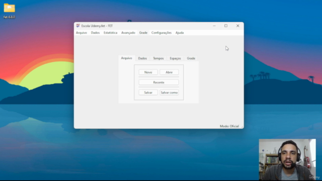 Curso Básico de Criação de Horário Escolar Automatizado FET – Screenshot 1
