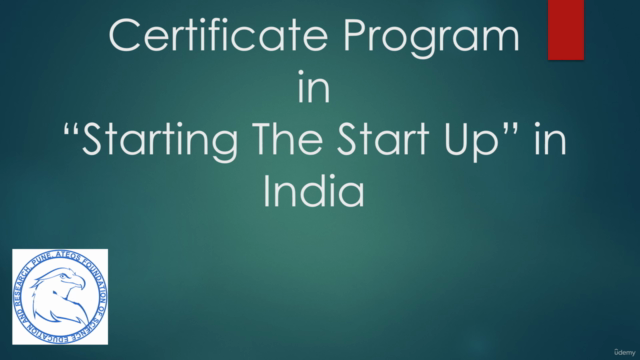Certificate Program in "Starting the Startup" in India - Screenshot_01