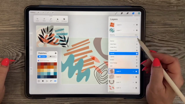 Abstract Geometric Textural Art Using Shapes in Procreate – Screenshot 2