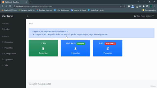 Crea un sistema juego de preguntas en codeigniter 3 php 7 – Screenshot 3