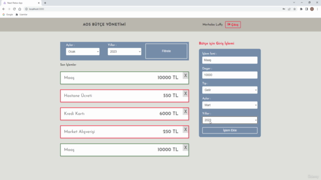 Redux Toolkit - React ve Firebase v9 ile Uygulama Geliştirme – Screenshot 3