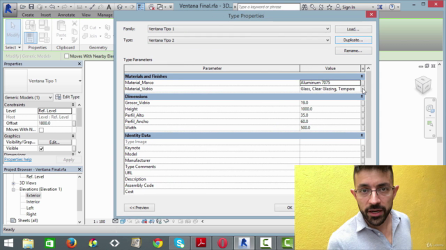 Familias Parametricas BIM Arquitectura en Revit LOD 200-400 – Screenshot 1