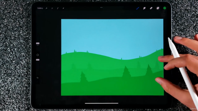 Digital Landscapes For Absolute Beginners in Procreate – Screenshot 4