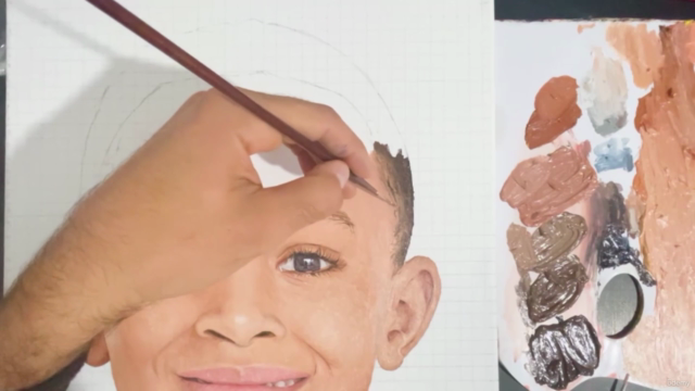 Learn how to paint realistic portraits with oil painting – Screenshot 3