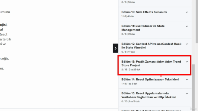 Sıfırdan React Kursu - Sıfırdan Uzmanlığa React Eğitimi 2025 – Screenshot 3