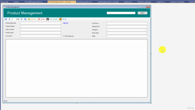 สร้างโปรแกรมขายหน้าร้านด้วย C# กับ MySQL (Episode 2) – Screenshot 1