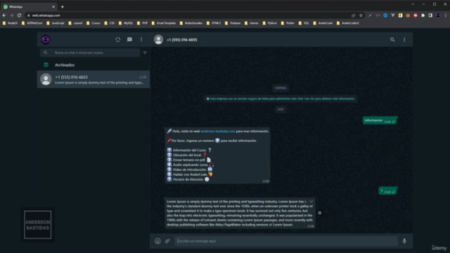 Desarrollo de Chatbot en WhatsApp Business con NodeJS – Screenshot 1