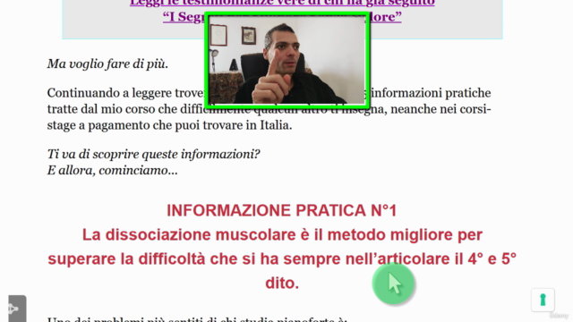 Corso di Pianoforte "I Segreti per Suonare Senza Dolore" – Screenshot 2
