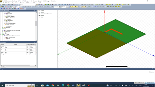 Learning HFSS software by Advanced Practical Examples – Screenshot 1